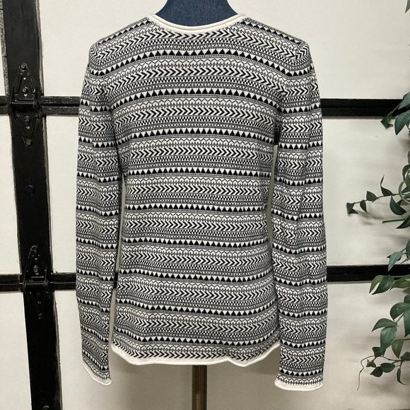 Mens Armani Exchange Cotton Sweater Black/White Pattern Size Small - Picture 1 of 4